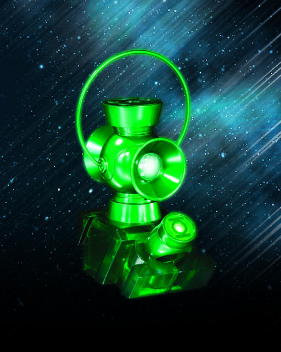 green lantern ring prop. the Green Lantern ring of