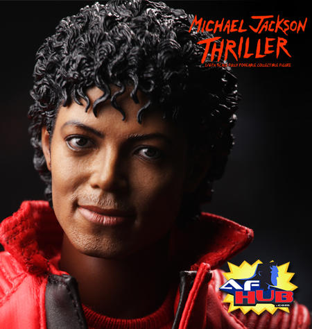 The Michael Jackson Thriller collectible features: