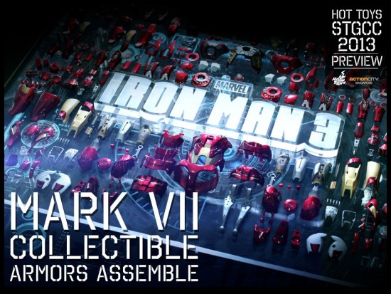 9. Hot Toys booth @ STGCC_Iron Man 3 Mark VII Collectible Armors Assemble