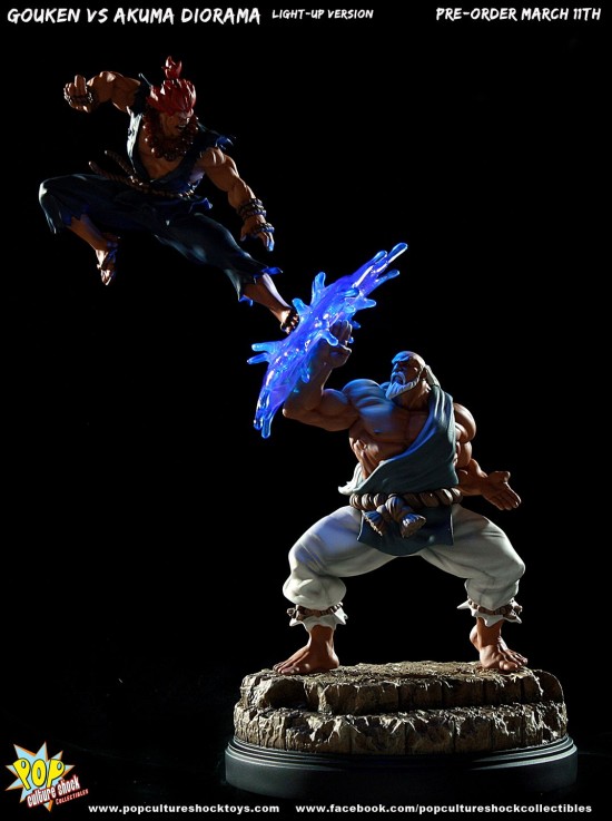 Gouken vs Akuma Diorama - light-up variant