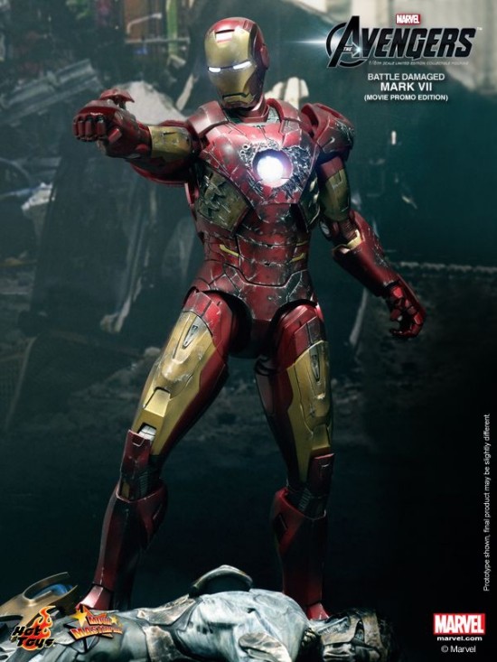 Hot Toys - Battle Damaged Mark VII Limited Edition Collectible Figurine (Movie Promo Edition)PR5