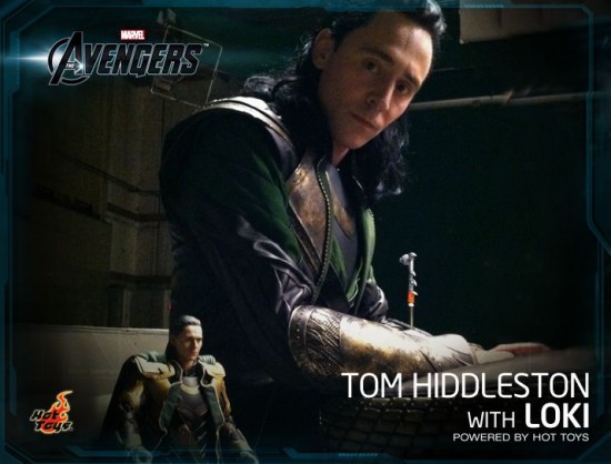 Tom Hiddleston with Hot Toys Loki Collectible Figurine_1