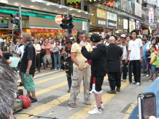 Digger directing in Hong Kong